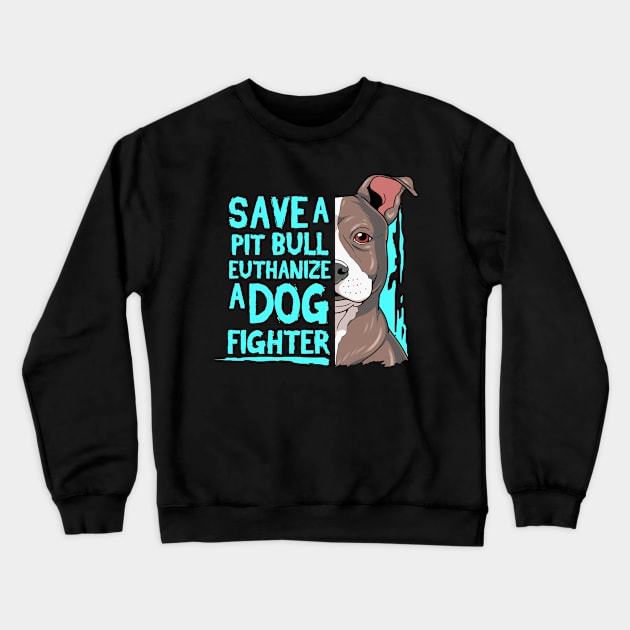 Cool Save A Pitbull Gift Product Pit Bull Lover Design Crewneck Sweatshirt by Linco